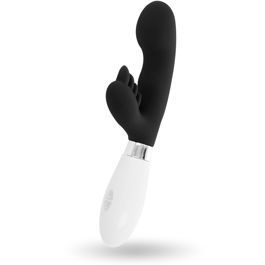 Silikonkaninmassager GLOSSY ELVIS RABBIT BLACK