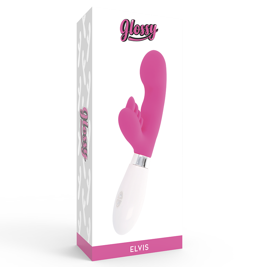 GLOSSY Rabbit Elvis Pink silikonmassageapparat