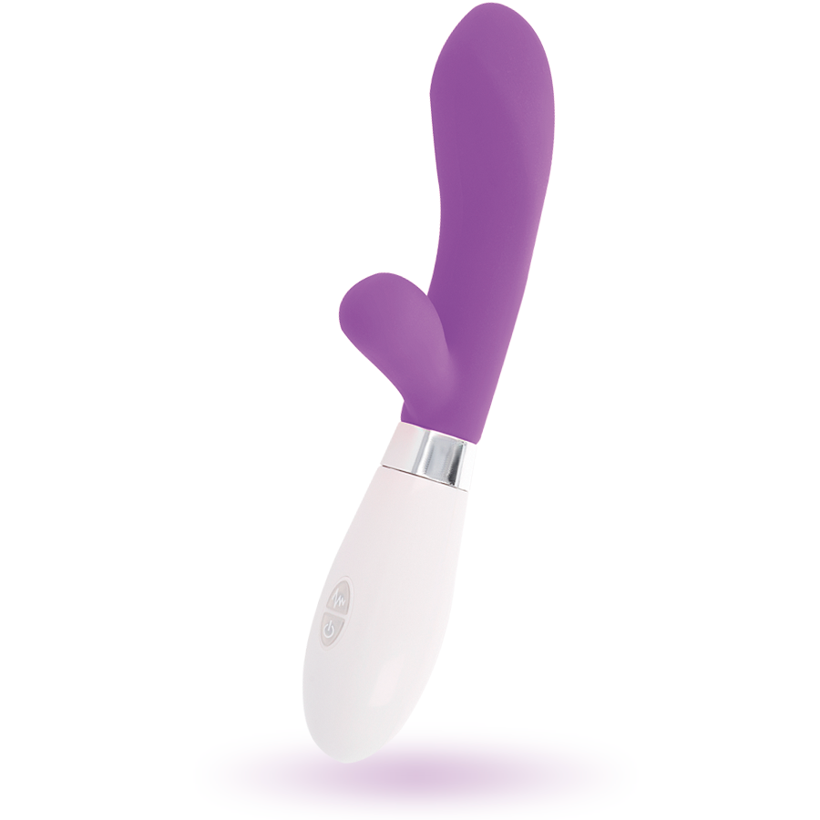 GLOSSY Jackson Rabbit Purple silikonmassagerare