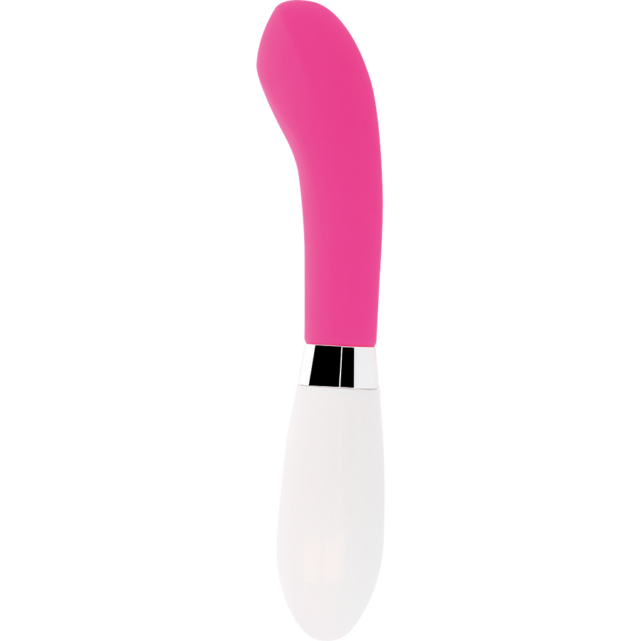 GLOSSY John Vibrator Pink med kurvform och 10 vibrationslägen