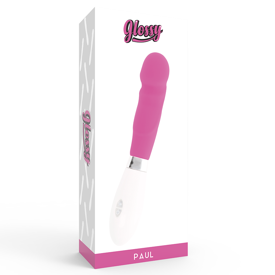 GLOSSY Paul Vibrator i rosa med realistisk form