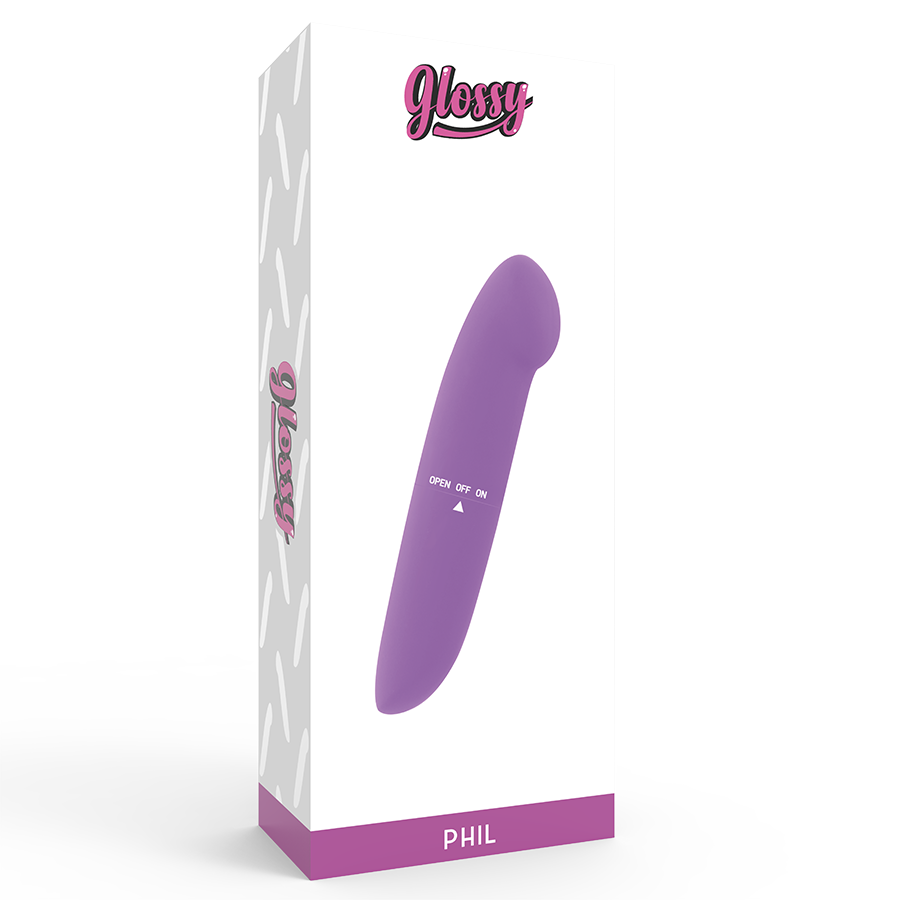 GLOSSY PHIL vibrator i lila färg