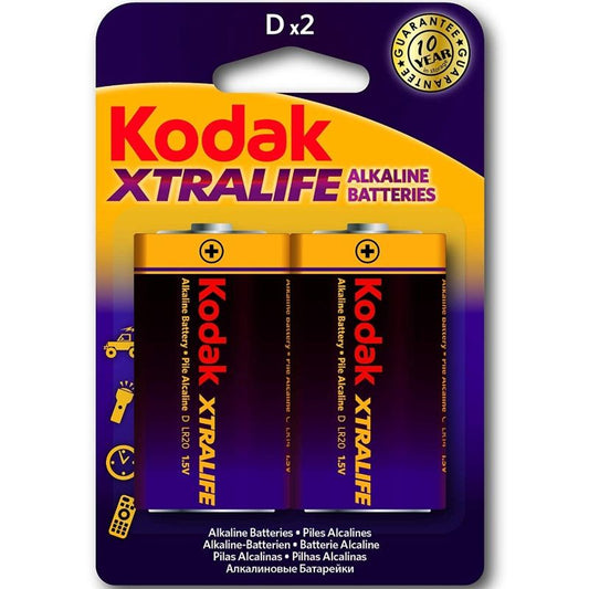 KODAK XTRALIFE alkalina batterier LR20 D 1.5V
