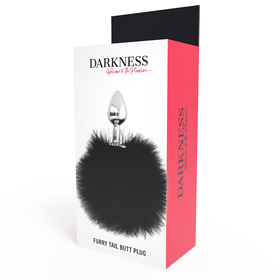 DARKNESS - EXTRA ANAL BUTTPLUG MED SVANS SVART 7 CM