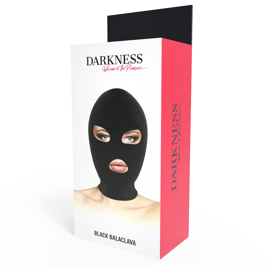 DARKNESS BDSM-mask för mun och ögon i svart