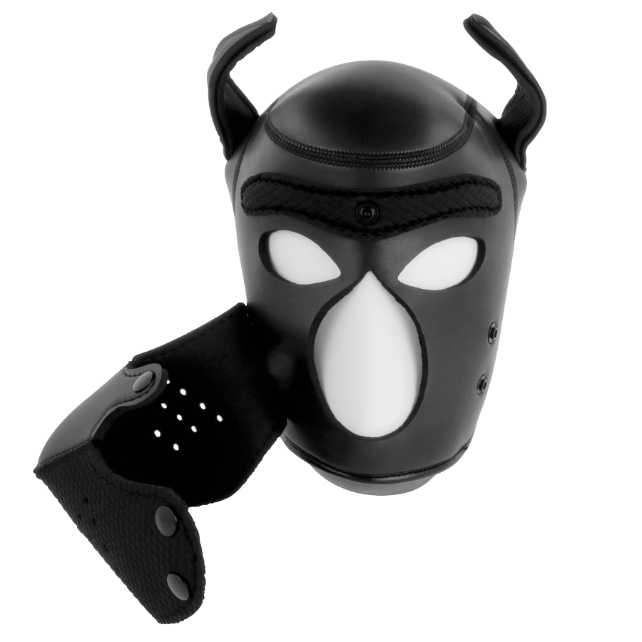 DARKNESS neopren hundmask med avtagbar munskydd