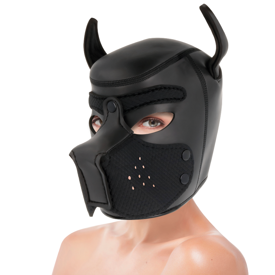 DARKNESS neopren hundmask med avtagbar munskydd