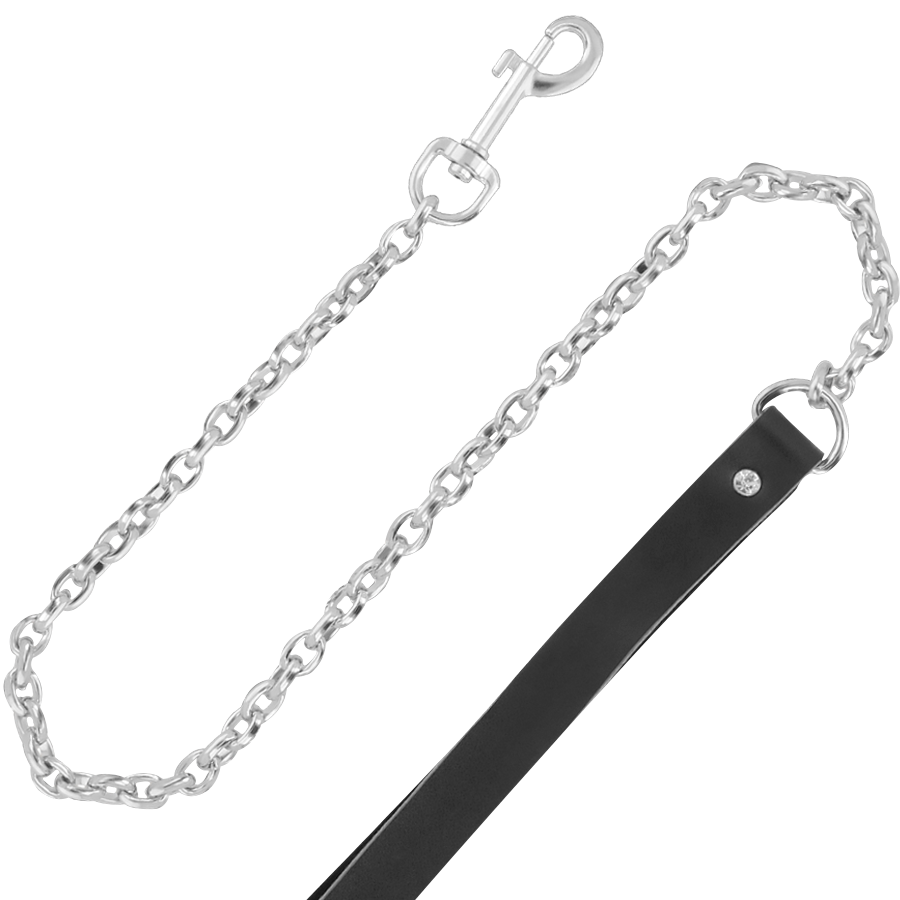 DARKNESS - HÖGKVALITATIV LÄDERHALSBAND MED KOPPEL