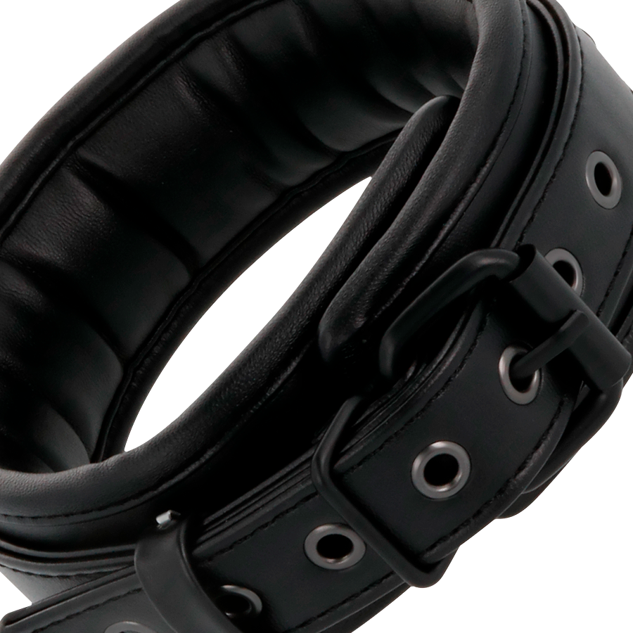 DARKNESS - Svart halsband med kedja