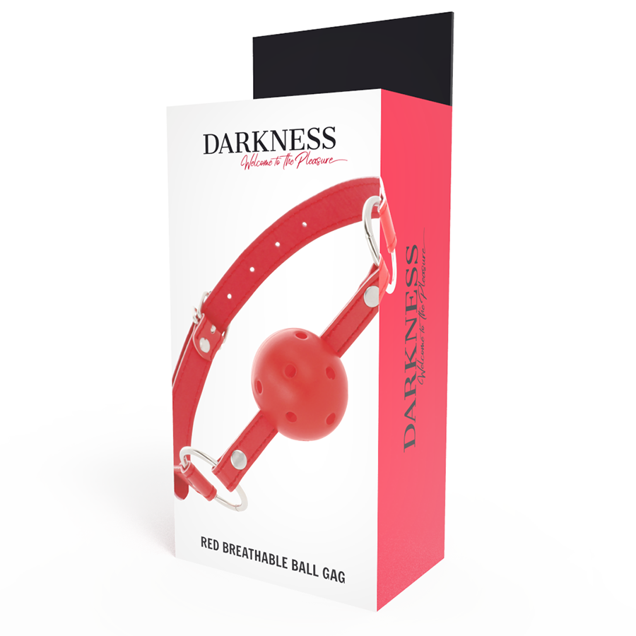 DARKNESS - RÖD ANDNINGSBAR BALLGAG