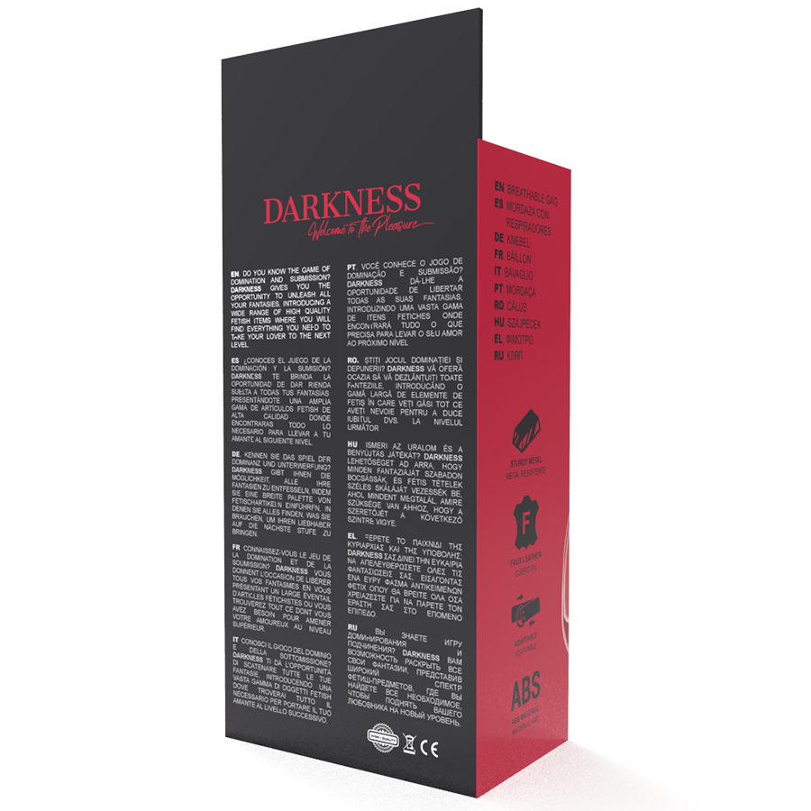 DARKNESS - RÖD ANDNINGSBAR BALLGAG
