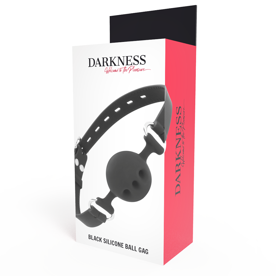 DARKNESS - Svart andningsbar silikonballa