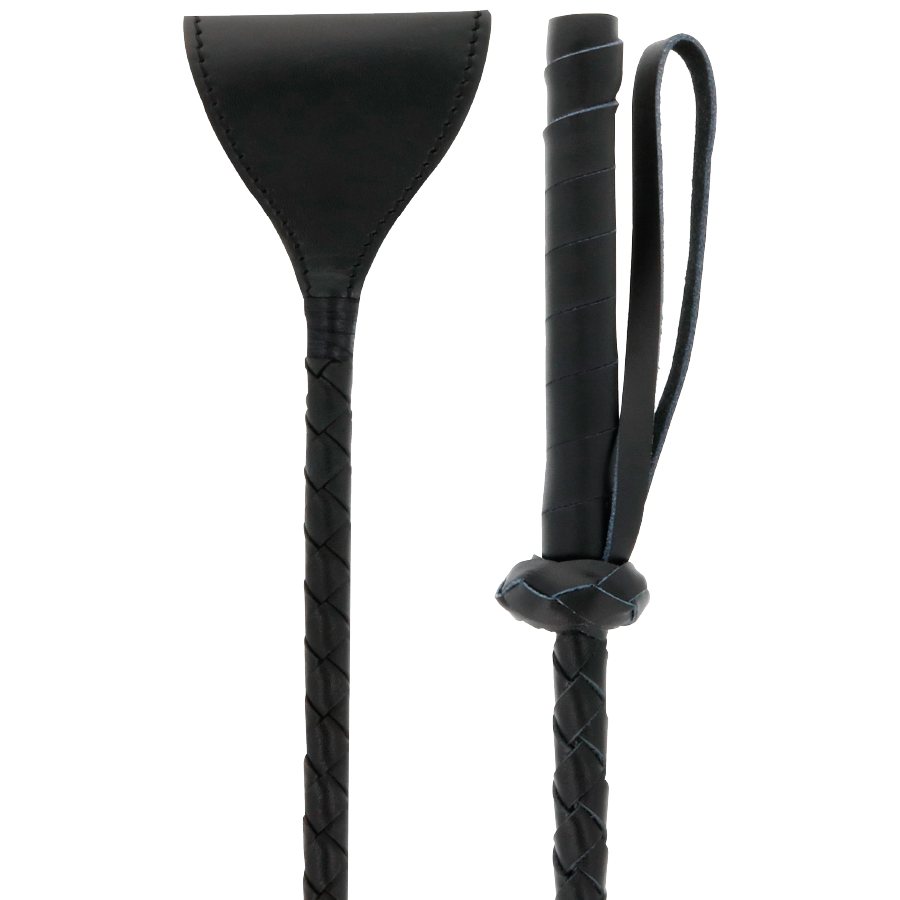 DARKNESS Black Whipper Whip för fetishlekar