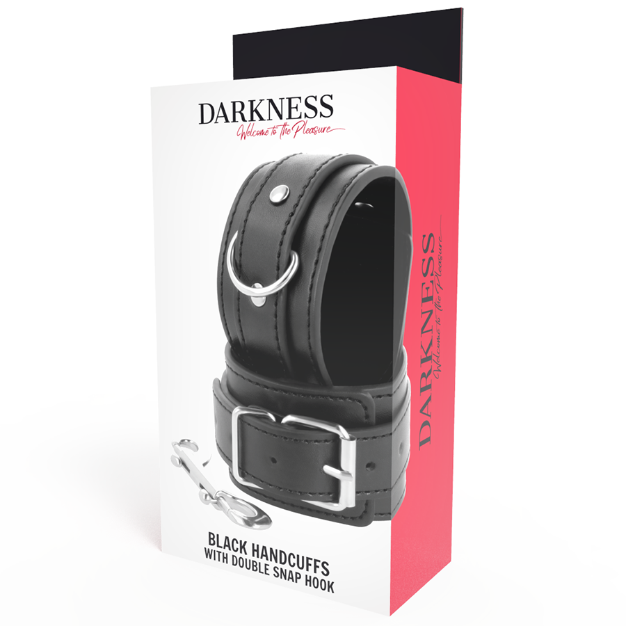 DARKNESS - Svarta justerbara handbojor med dubbel förstärkning