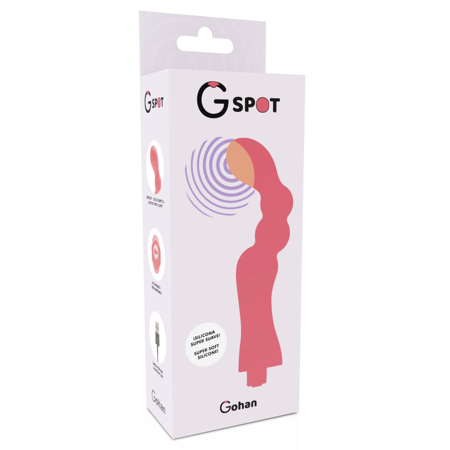 G-SPOT Gohan vibrator i lätt röd färg
