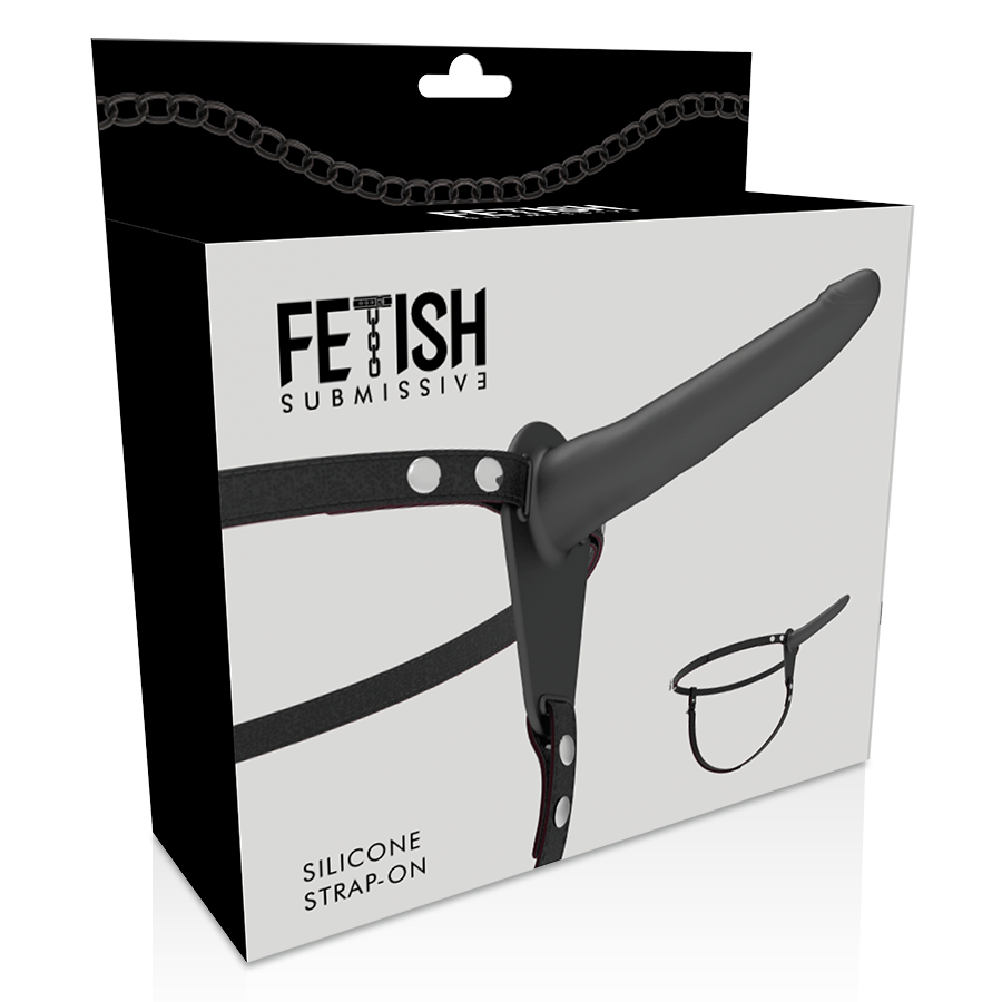Fetish Submissive Harness i svart silikon, 15 cm