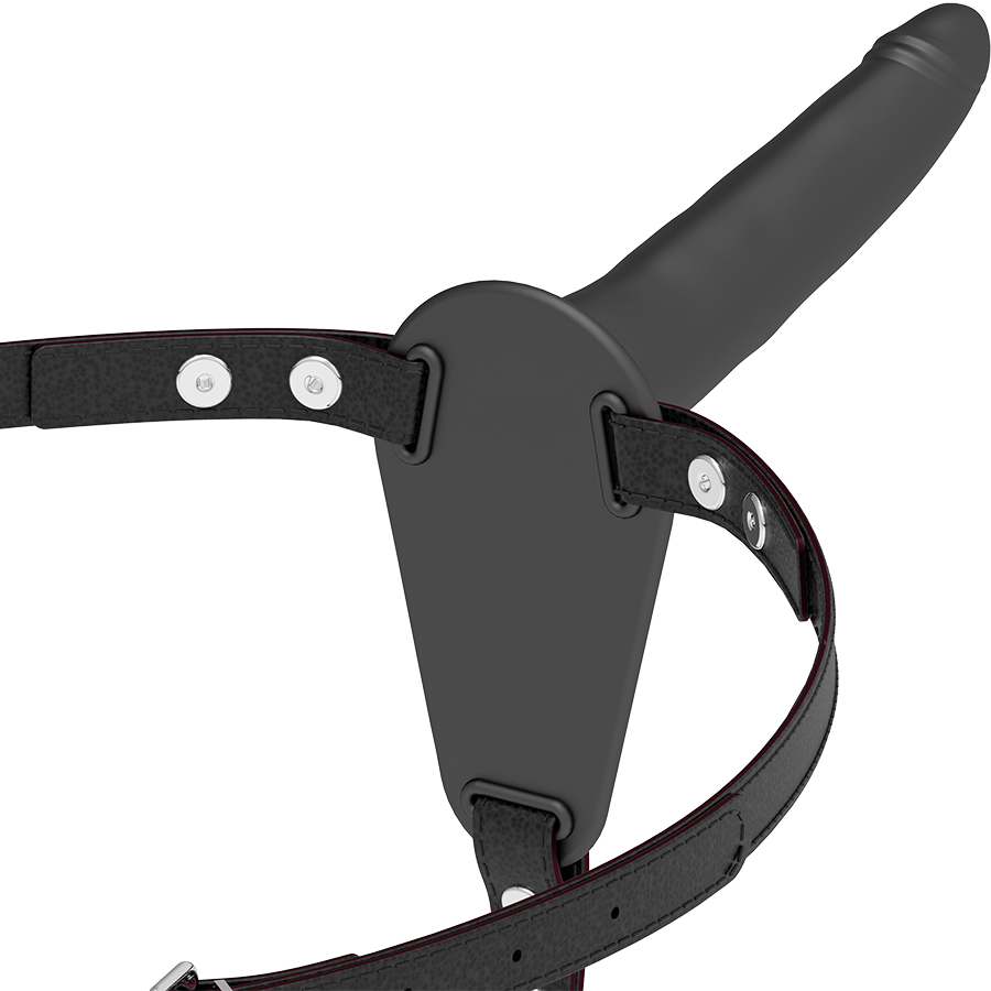 Fetish Submissive Harness i svart silikon, 15 cm
