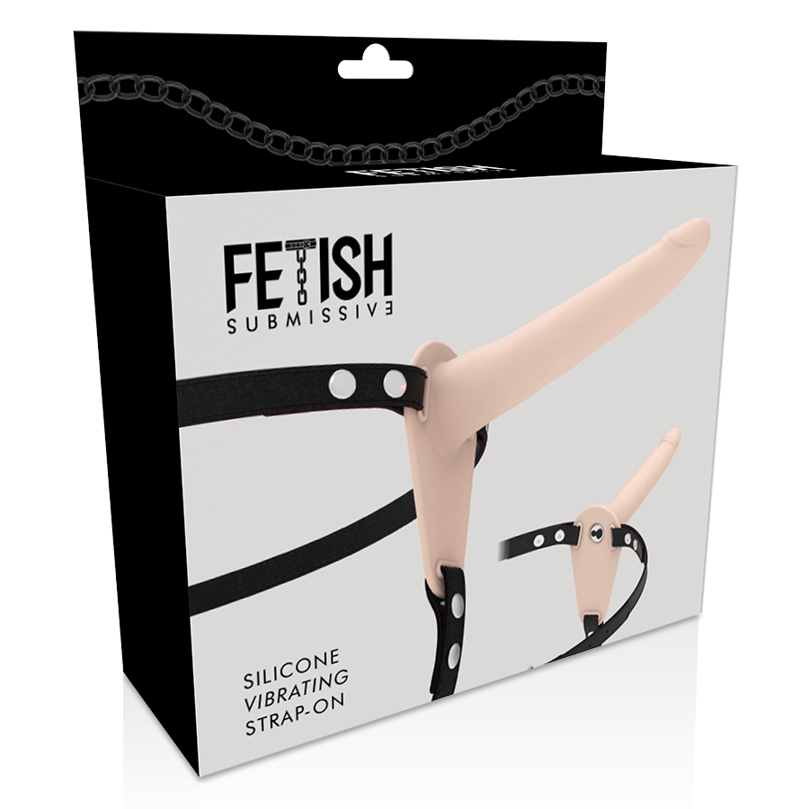 Fetish Submissive Harness med silikonvibrator 15 cm