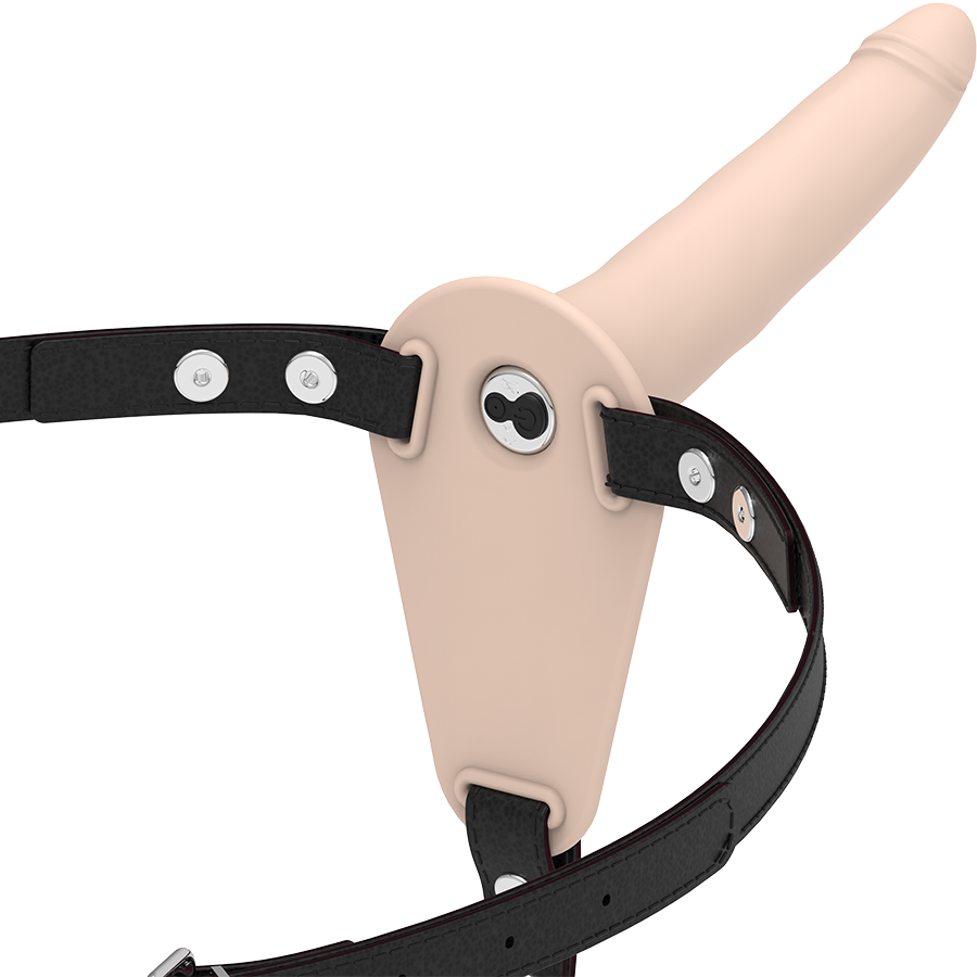 Fetish Submissive Harness med silikonvibrator 15 cm