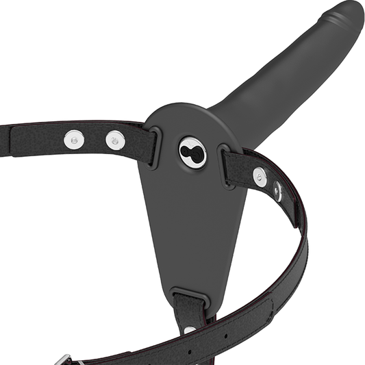 FETISH SUBMISSIVE HARNESS - SVART SILIKON VIBRATOR 15 CM