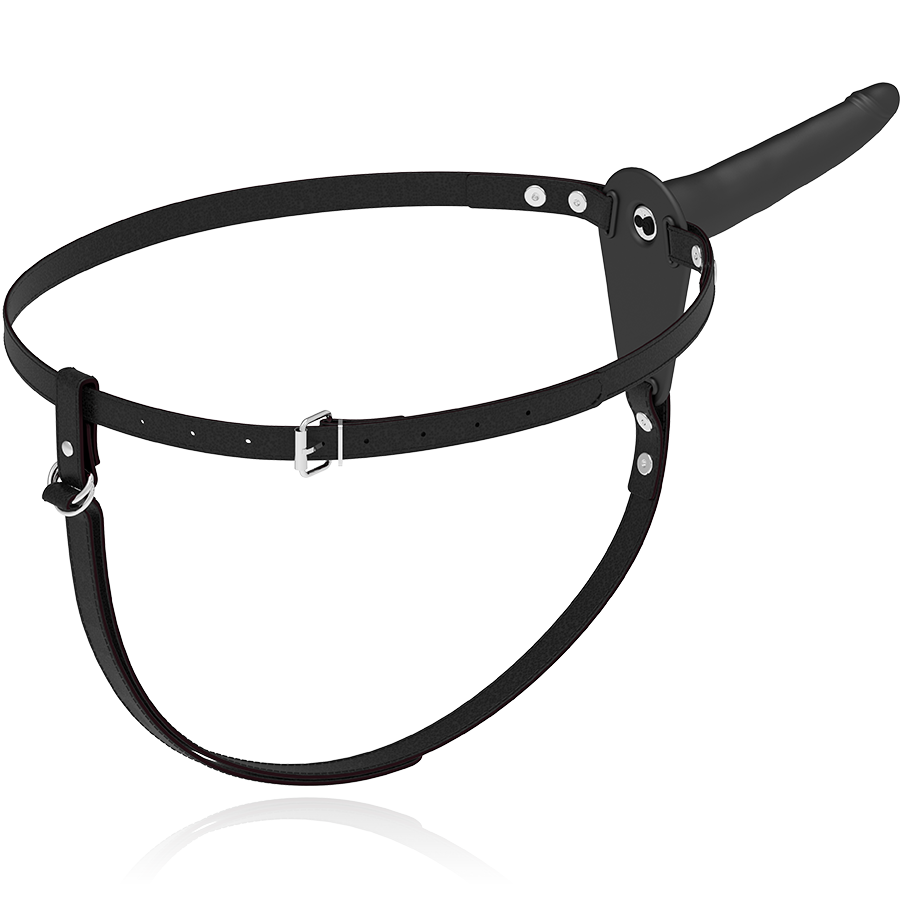 Fetish Submissive Harness svart silikon vibrator 15 cm