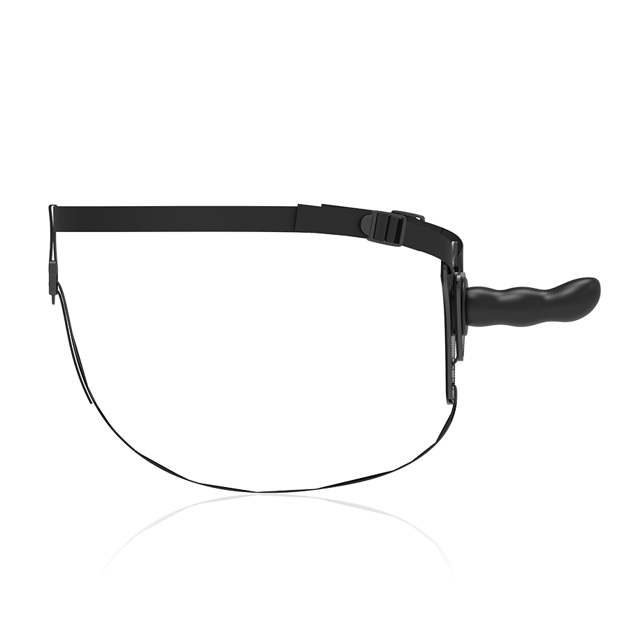 FETISH SUBMISSIVE HARNESS - SVART SILIKON G-PUNKT 16 CM