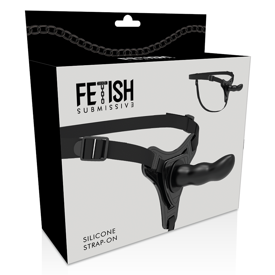 FETISH SUBMISSIVE HARNESS - SVART SILIKON G-PUNKT 16 CM