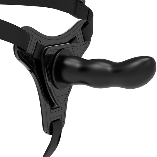 FETISH SUBMISSIVE HARNESS - SVART SILIKON G-PUNKT 16 CM