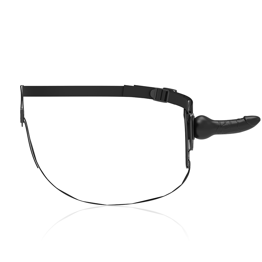 Fetish Submissive Harness i svart silikon, 16 cm