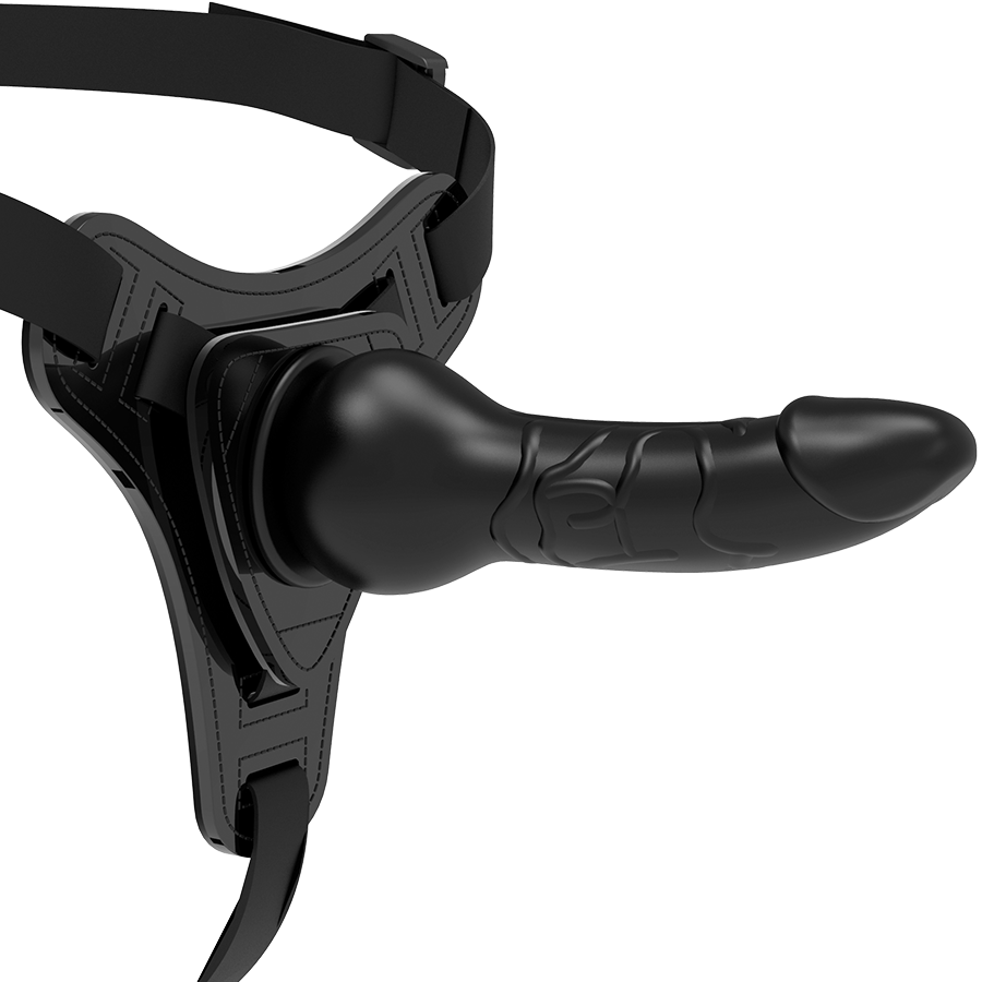 Fetish Submissive Harness i svart silikon, 16 cm