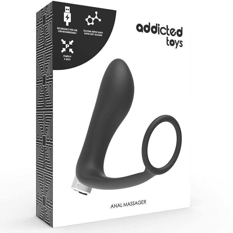 ADDICTED TOYS prostatavibrator laddningsbar modell 1 svart