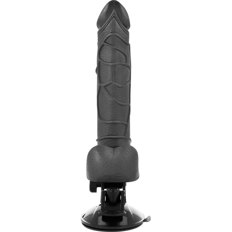 BASECOCK realistisk vibrator med fjärrkontroll svart 19,5 cm