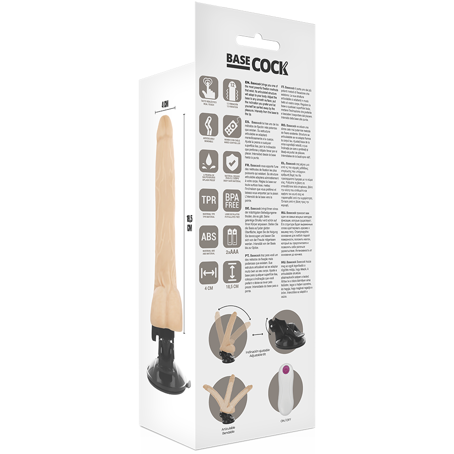 BASECOCK - REALISTISK ARTIKULERBAR FJÄRRKONTROLL KÖTT 18,5 CM -O- 4 CM