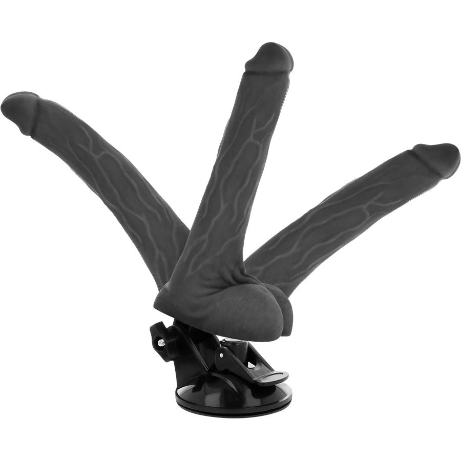 BASECOCK realistisk artikulerbar vibrator svart 18,5 cm