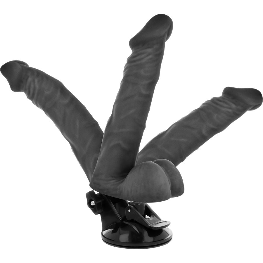 BASECOCK realistisk fjärrstyrd dildo svart 20 cm
