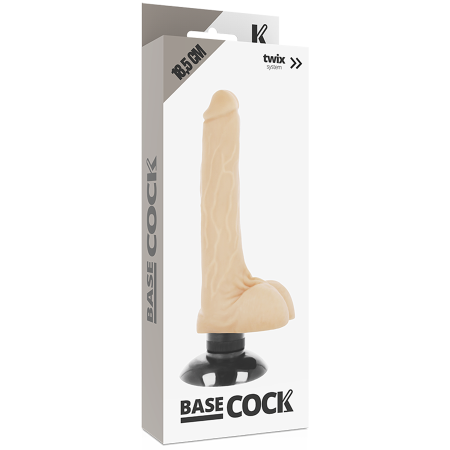 BASECOCK realistisk vibrator 18,5 cm