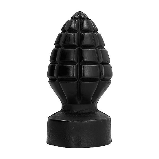 ALL BLACK analplugg 14 cm formad som en handgranat