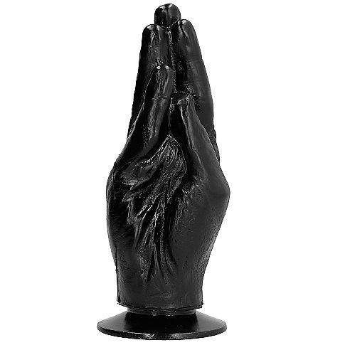 ALL BLACK DILDO FISTING 21 CM i svart PVC