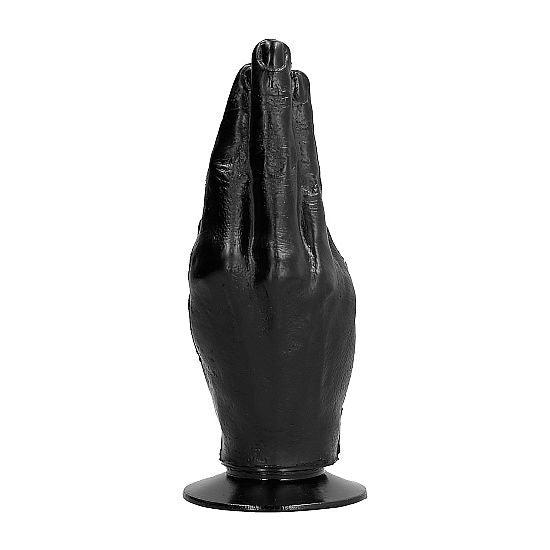 ALL BLACK DILDO FISTING 21 CM i svart PVC