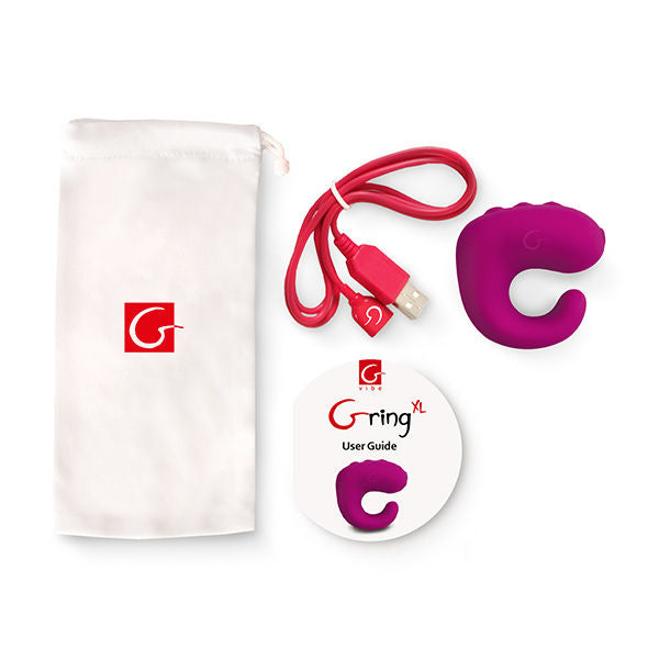 G-VIBE - FUN TOYS GRING VIBRATOR RING XL SÖT RASPBERRY