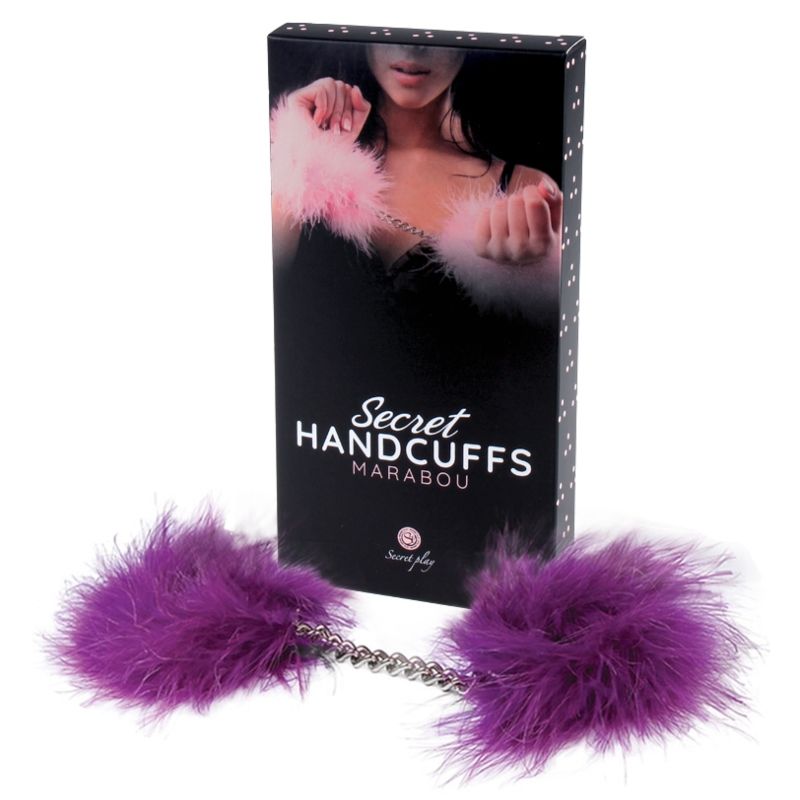 Lila marabou handbojor från SECRETPLAY