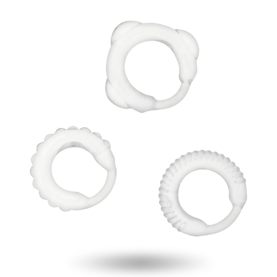 ADDICTED TOYS C-RING SET CLEAR för intensiv njutning