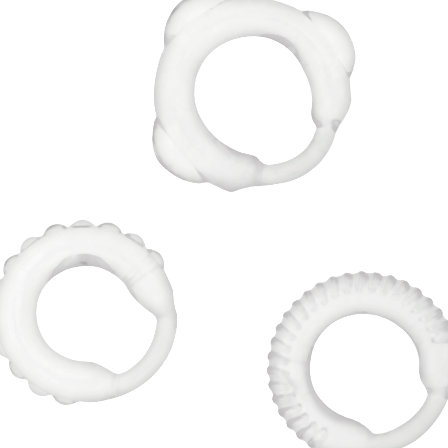 ADDICTED TOYS C-RING SET CLEAR för intensiv njutning