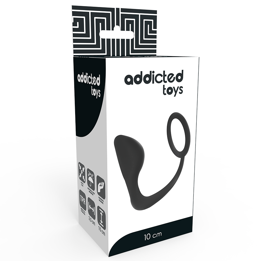 ADDICTED TOYS anal plug med svart penisring