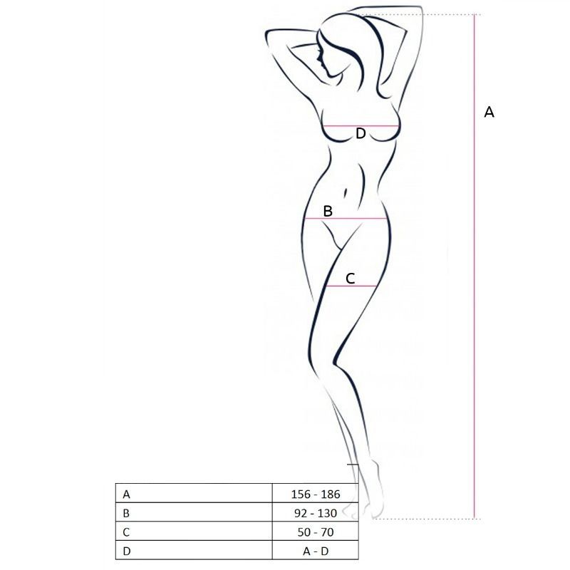 PASSION Woman BS050 bodystocking i svart