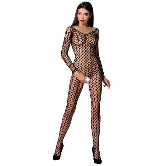 PASSION - WOMAN BS068 BODYSTOCKING SVART EN STORLEK