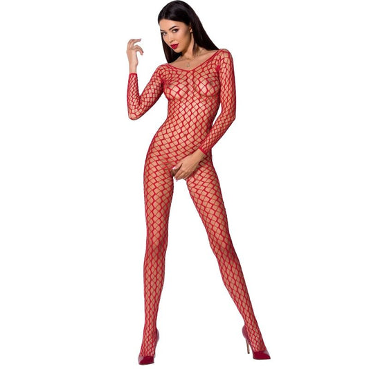 PASSION - WOMAN BS068 RÖD BODYSTOCKING EN STORLEK