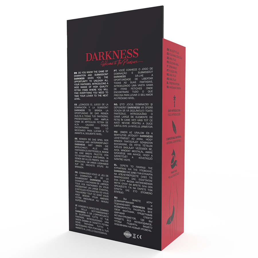 DARKNESS - SILIKON ANALPLUGG MED GRÅ SVANS
