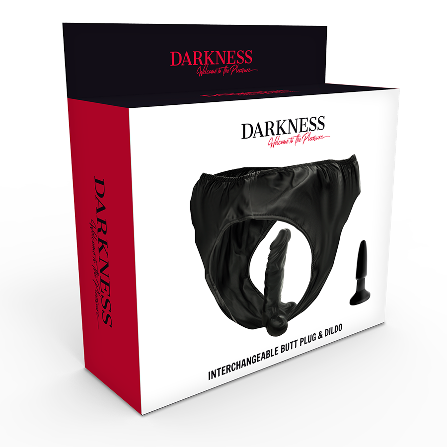 DARKNESS trosor med plugg och utbytbar dildo
