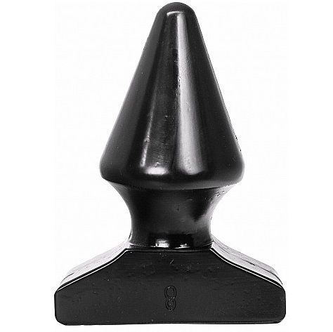 ALL BLACK analplugg 17 cm, konformad och vattentålig